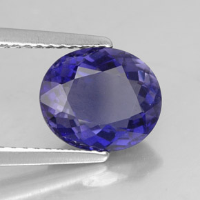 Iolite Violet Bleu naturelle Coupe ovale, 1.91 ct, VS-SI
