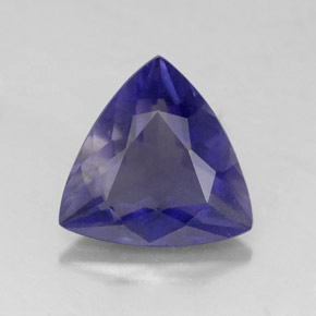 Iolite bleue naturelle trillion, 1,64 ct, VS-SI