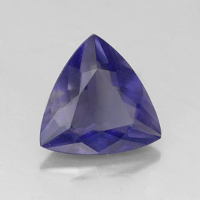 Iolite bleue naturelle trillion, 1,64 ct, VS-SI