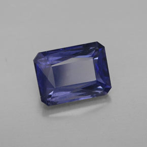 Iolite bleue naturelle taille émeraude, 2,50 ct, VS-SI