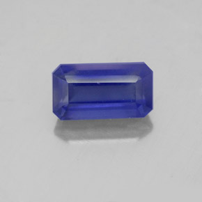 Iolite bleue naturelle taille émeraude, 1,76 ct, VS-SI