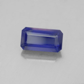 Iolite bleue naturelle taille émeraude, 1,76 ct, VS-SI