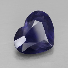Iolite bleue naturelle forme de coeur, 2,67 ct, VS-SI