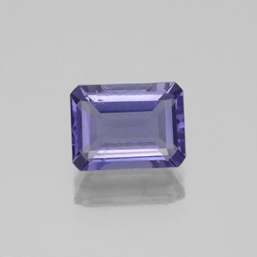 Iolite bleue naturelle taille émeraude, 1,35 ct, VS