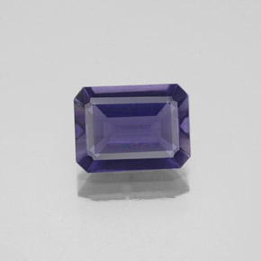Iolite bleue naturelle taille émeraude, 1,06 ct, VS-SI