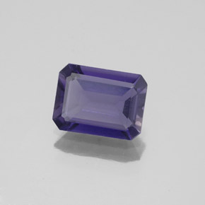Iolite bleue naturelle taille émeraude, 1,06 ct, VS-SI
