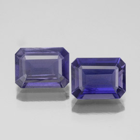 Achetez naturel ct Violet Bleu Iolite gems, Taille émeraude, En provenance Madagascar chez GemSelect. En stock, livraison internationale!