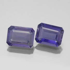 Achetez naturel ct Violet Bleu Iolite gems, Taille émeraude, En provenance Madagascar chez GemSelect. En stock, livraison internationale!