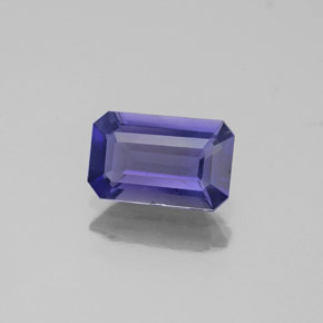 Iolite Violet Bleu naturelle Taille émeraude, 0.88 ct, VS-SI