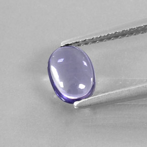 Iolite bleue naturelle coupe ovale, 0,55 ct, transparent