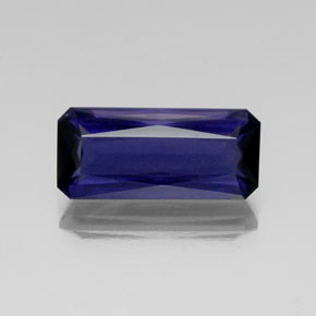 Iolite bleue naturelle taille émeraude, 5,82 ct, VS
