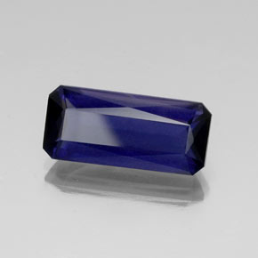 Iolite bleue naturelle taille émeraude, 5,82 ct, VS