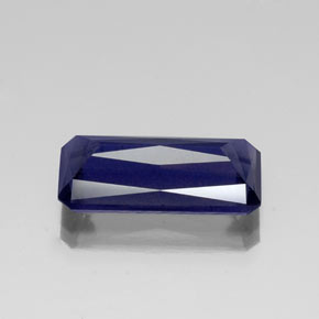 Iolite bleue naturelle taille émeraude, 5,82 ct, VS