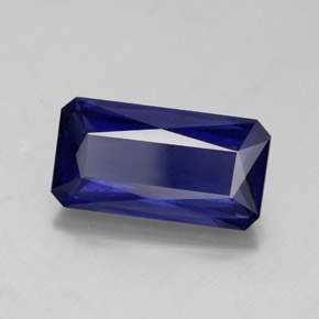 Iolite bleue naturelle taille émeraude, 2,94 ct, VS-SI
