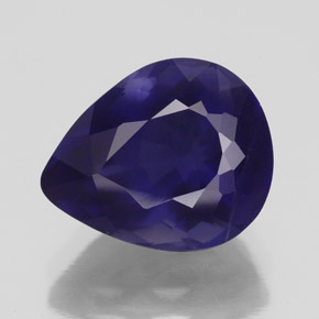 Iolite bleue naturelle en forme de poire, 3,83 ct, VS