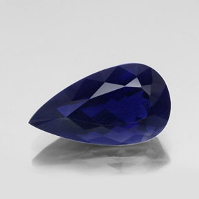 Iolite Violet Bleu naturelle En forme de poire, 11.31 ct, VS-SI