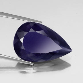 Iolite bleue naturelle en forme de poire, 14,65 ct, VS