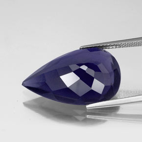 Iolite bleue naturelle en forme de poire, 14,65 ct, VS