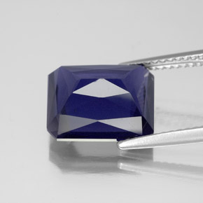 Iolite bleue naturelle taille émeraude, 4,50 ct, VS-SI