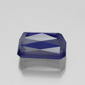 Iolite bleue naturelle taille émeraude, 4,32 ct, VS