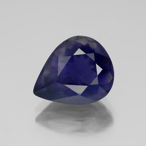 Iolite bleue naturelle en forme de poire, 3,77 ct, VS-SI