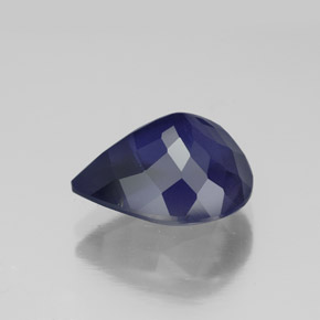 Iolite bleue naturelle en forme de poire, 3,77 ct, VS-SI