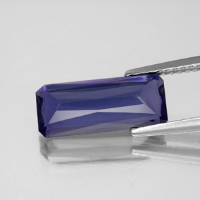 Iolite Violet Bleu naturelle Taille émeraude, 2.21 ct, VS-SI