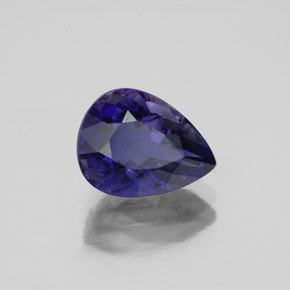 Iolite bleue naturelle en forme de poire, 2,32 ct, VS-SI