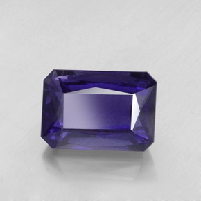 Iolite bleue naturelle taille émeraude, 7,71 ct, VS-SI