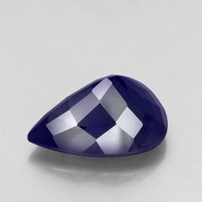 Iolite Violet Bleu naturelle En forme de poire, 8.98 ct, VS-SI
