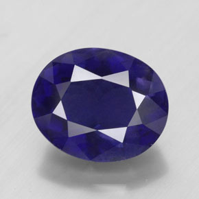 Iolite Violet Bleu naturelle Coupe ovale, 5.21 ct, VS