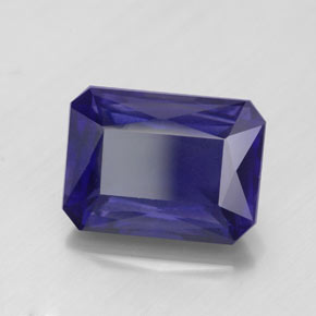 Iolite Violet Bleu naturelle Taille émeraude, 5.19 ct, VS-SI
