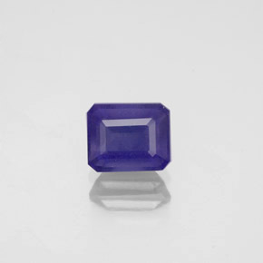 Iolite bleue naturelle taille émeraude, 0,80 ct, VS
