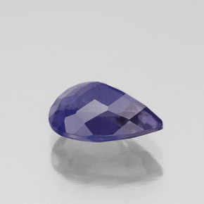 Iolite bleue naturelle en forme de poire, 1,35 ct, VS-SI