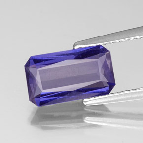 Iolite bleue naturelle taille émeraude, 1,49 ct, VS-SI