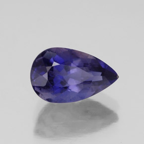 Iolite bleue naturelle en forme de poire, 1,57 ct, VS-SI