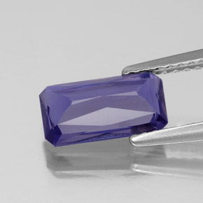 Iolite Violet Bleu naturelle Taille émeraude, 1.20 ct, VS