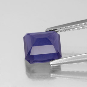 Iolite Violet Bleu naturelle Taille émeraude, 1.18 ct, VS