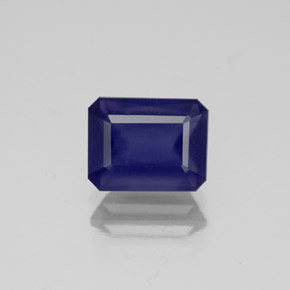 Iolite bleue naturelle taille émeraude, 1,43 ct, VS