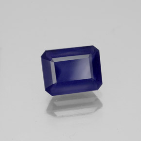Iolite bleue naturelle taille émeraude, 1,43 ct, VS