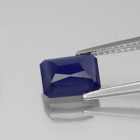Iolite bleue naturelle taille émeraude, 1,43 ct, VS