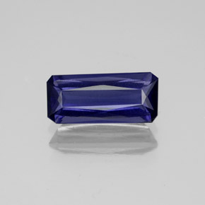 Iolite Violet Bleu naturelle Taille émeraude, 1.24 ct, VS
