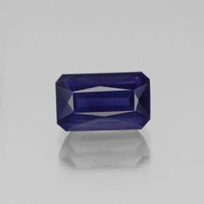 Iolite bleue naturelle taille émeraude, 1,51 ct, VS-SI
