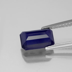 Iolite bleue naturelle taille émeraude, 1,51 ct, VS-SI