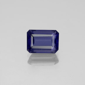 Iolite bleue naturelle taille émeraude, 1,02 ct, VS
