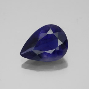 Iolite bleue naturelle en forme de poire, 1,85 ct, VS