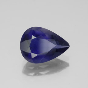 Iolite bleue naturelle en forme de poire, 1,85 ct, VS