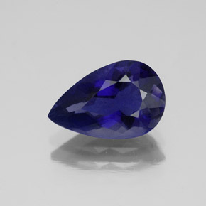 Iolite bleue naturelle en forme de poire, 1,78 ct, VS-SI
