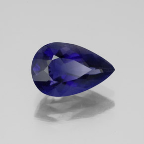 Iolite bleue naturelle en forme de poire, 1,78 ct, VS-SI