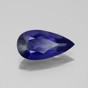 Iolite Violet Bleu naturelle En forme de poire, 1.60 ct, VS